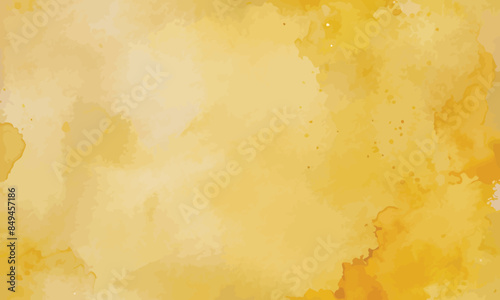 Watercolor Yellow Background. Christmas Watercolor Background