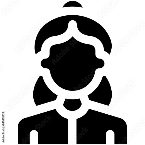 air hostess vector design silhouette icon 