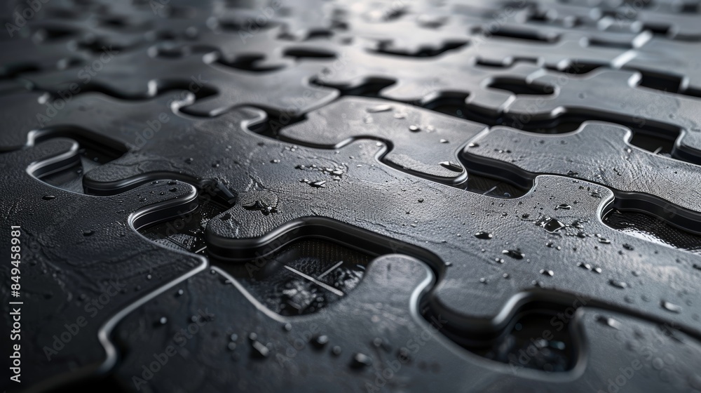 A detailed view of interlocking floor tiles being assembled, demonstrating the puzzle-like nature of building with tiles. A detailed view of interlocking floor tiles being assembled, demonstrating the puzzle-like nature of building with tiles.