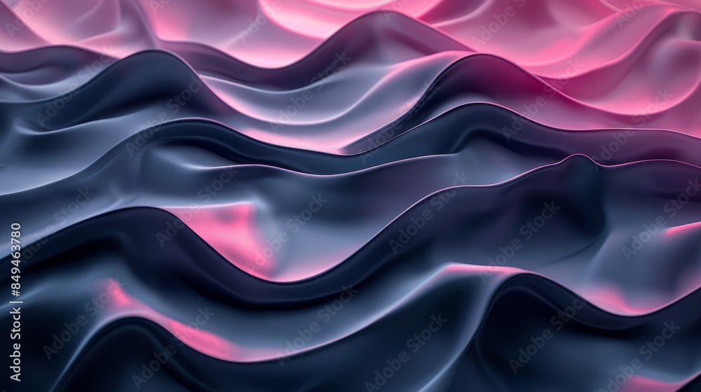 A blue and pink wave with a purple background A blue and pink wave with a purple background