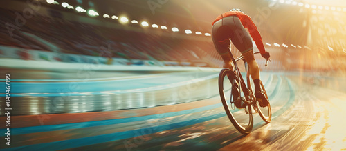 professional athlete Cycling on modern track in the Olympics summer games