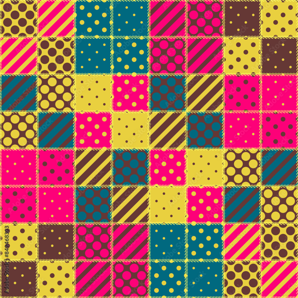 patchwork background with different patterns print for textile, paper, objects, seamless artistic decor handmade illustration vector patchwork background with different patterns print for textile, paper, objects, seamless artistic decor handmade illustration vector