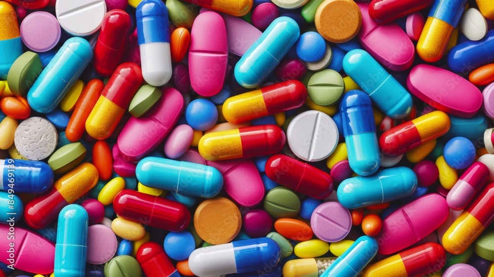 Medicine pill drug tablet top view background Medicine pill drug tablet top view background