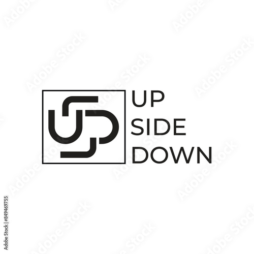 Upside Down Vector Template, Upside Down Man Upside Down Colorful Icon