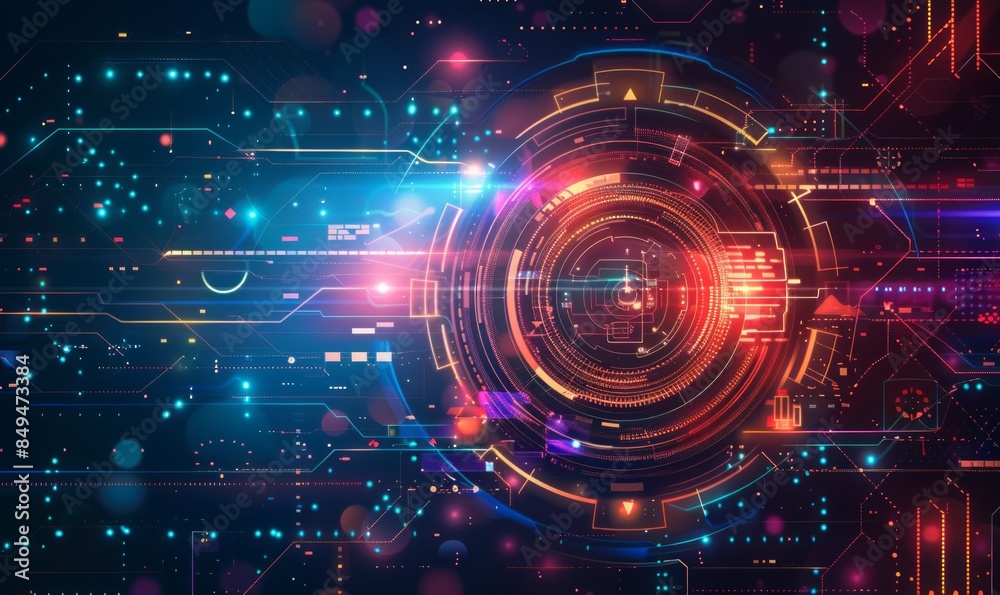 Ultra futurist tech abstract background