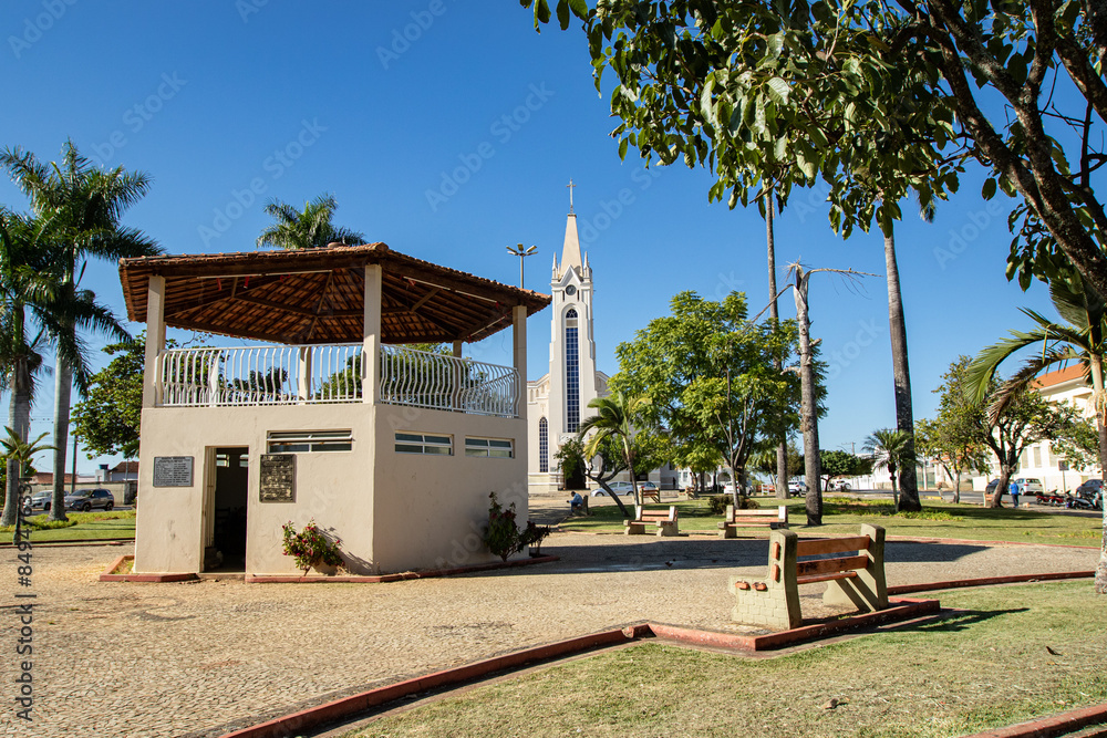 Praça da Igreja Matriz, cidade de Patrocinio Minas Gerais, Centro, triangulo Mineiro. 23 de maio de 2024. Praça da Igreja Matriz, cidade de Patrocinio Minas Gerais, Centro, triangulo Mineiro. 23 de maio de 2024.
