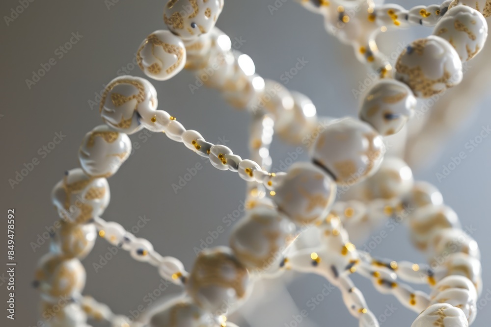 Intricate DNA Double Helix Model Demonstrating the Fibonacci Sequence in Molecular Biology Intricate DNA Double Helix Model Demonstrating the Fibonacci Sequence in Molecular Biology