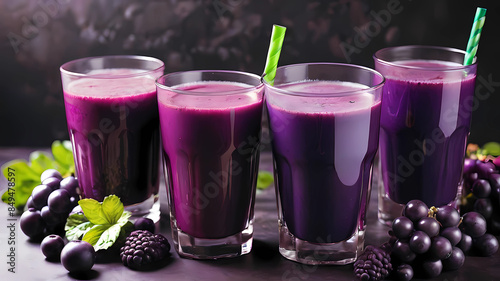 front angle product shot of a magical purple drinks potion, simple magic background