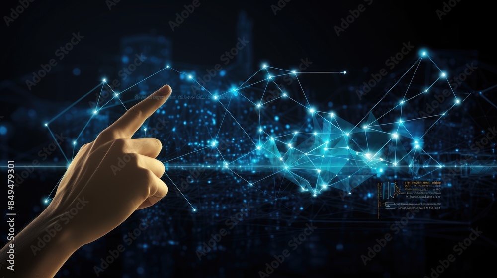 hand touching screen hand touching screen
