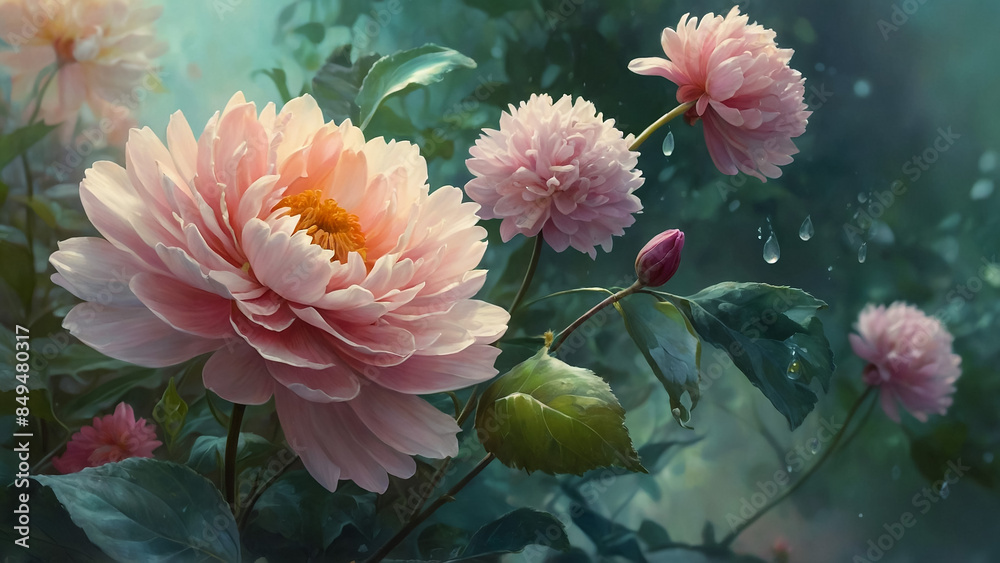 pink water lily
