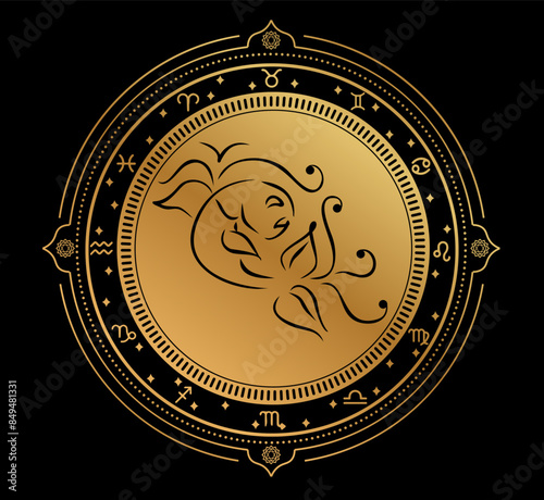 
The illustration - zodiac sign in the modern style.