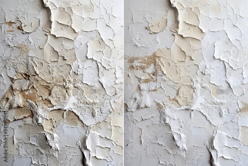 Witness the incredible before-and-after journey as a rough surface is magically turned into a textured masterpiece using the power of 3D-texture cream. photo