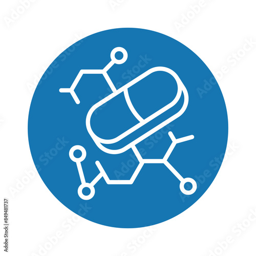 Hormones line black icon. Vector isolated button.