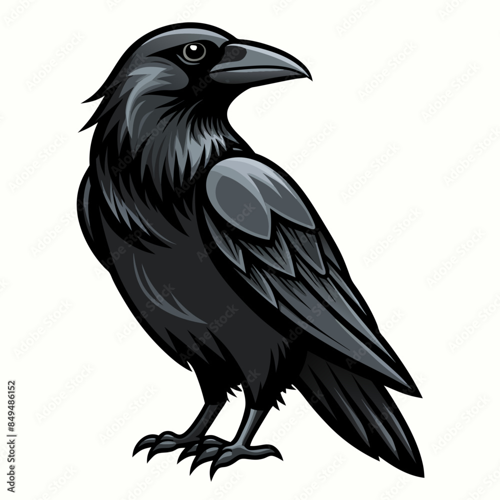 solid-black-outline-common-raven-animal-vector solid-black-outline-common-raven-animal-vector