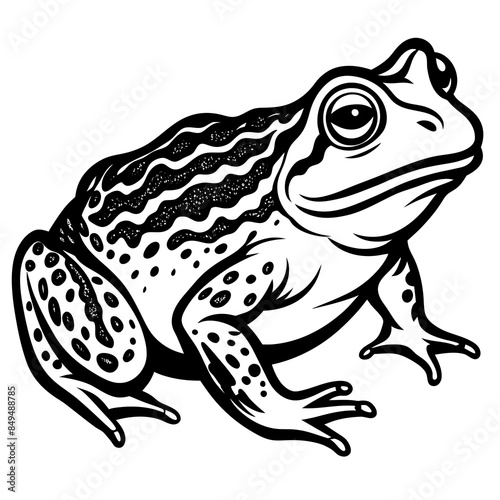 solid-black-outline-common-toad-animal-vector 