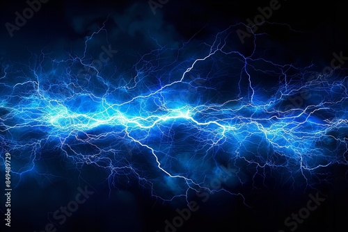 Lightning electricity blast or thunderbolt in modern times. Generative Ai © Concept Killer