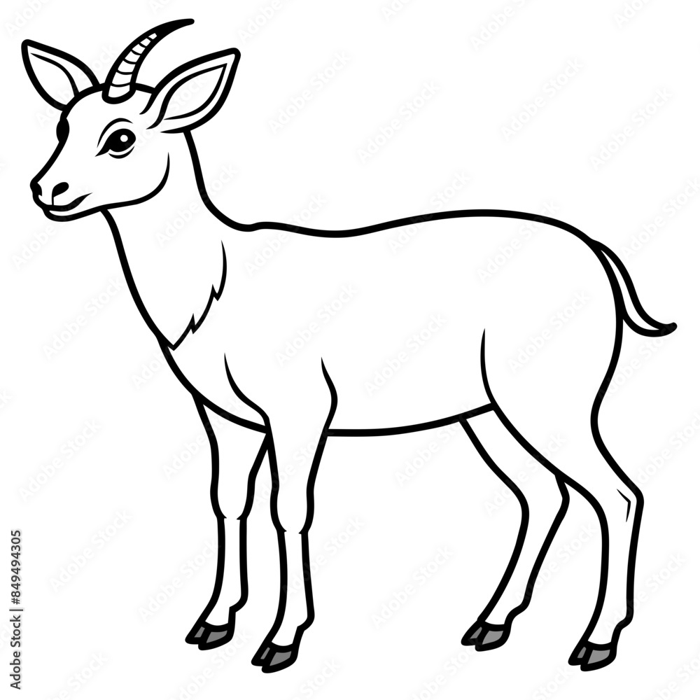 solid-black-outline-goral-animal-vector solid-black-outline-goral-animal-vector