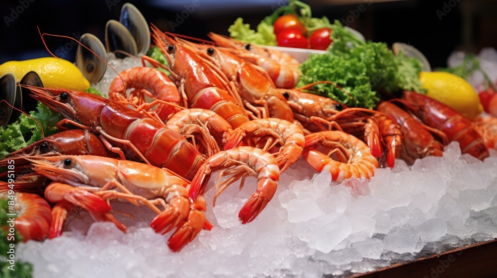 shrimp on ice shrimp on ice