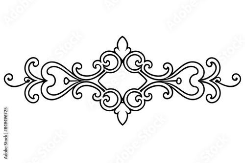 Decorative Designs, Decorative Borders, Intricate Border Designs,  , Baroque and Rococo Ornaments  vector silhouette