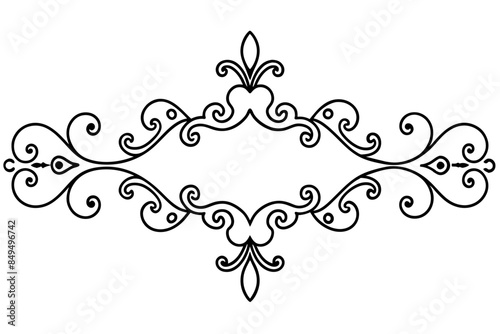 Decorative Designs, Decorative Borders, Intricate Border Designs,  , Baroque and Rococo Ornaments  vector silhouette