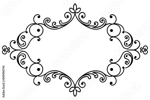 Decorative Designs, Decorative Borders, Intricate Border Designs,  , Baroque and Rococo Ornaments  vector silhouette