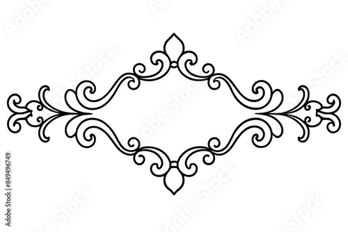Decorative Designs, Decorative Borders, Intricate Border Designs,  , Baroque and Rococo Ornaments  vector silhouette