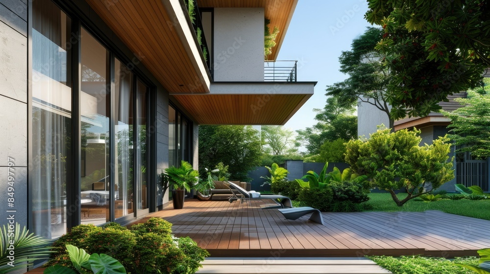 Fototapeta premium balcony in the garden