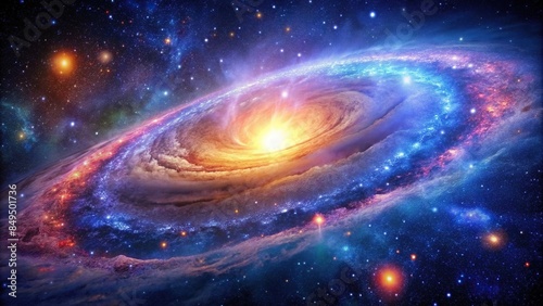 A stunning space galaxy background with starry cosmic nebula and deep space universe galaxies , galaxy, background, space