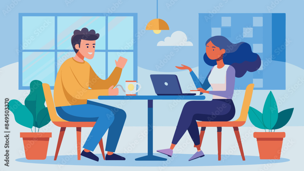 two-people-discussing-by-sitting-on-chairs-around two-people-discussing-by-sitting-on-chairs-around