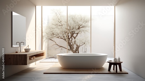 modern bathroom with furniture