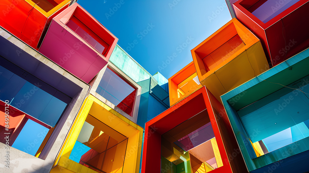 Fototapeta premium colorful three-dimensional luxury buildings