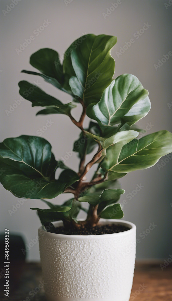 Fiddle Leaf Fig Plant in White Pot Fiddle Leaf Fig Plant in White Pot