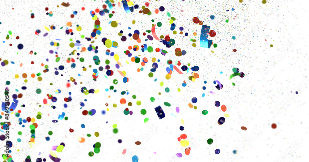 silver confetti explosion festive background