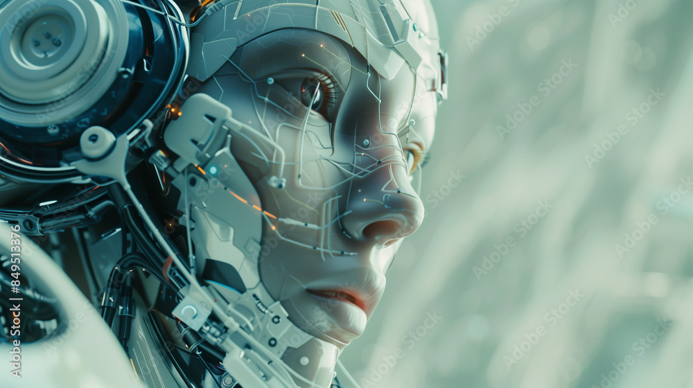 artificial intelligence portrait robot humanoid face artificial intelligence portrait robot humanoid face