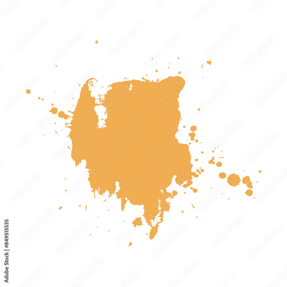 Obraz premium brown tea shade ink paint brush drop