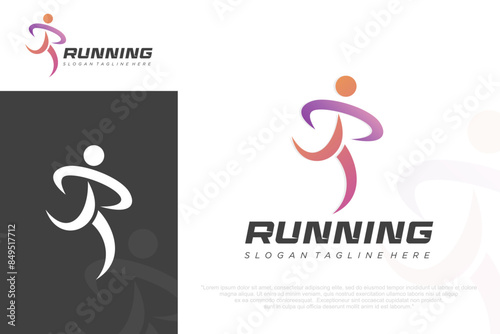 runner logo collection logo design . people Sport logotype template. Vector illustration