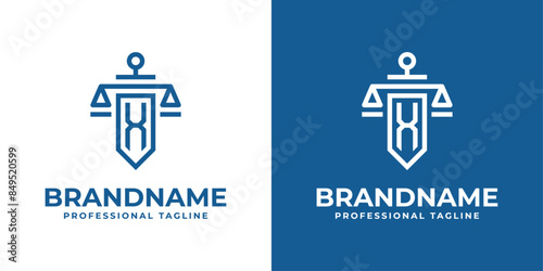 Letter X Legal Sword, Perfect for Law Firms and Legal Professionals