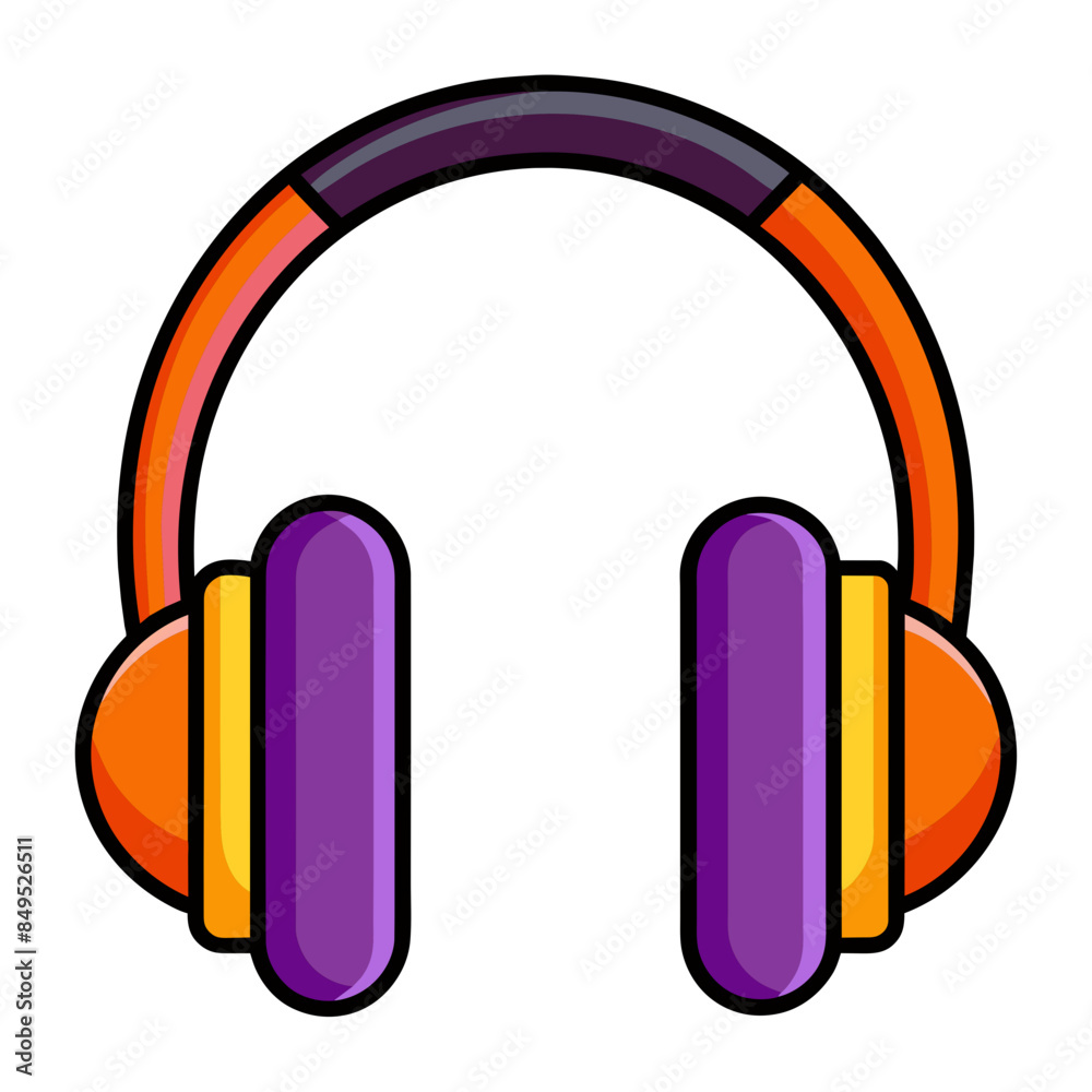 Headphones Vector Illustration Icon high resolution Headphones Vector Illustration Icon high resolution