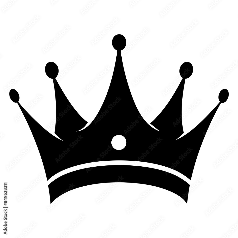   one crown silhouette vector illustration
