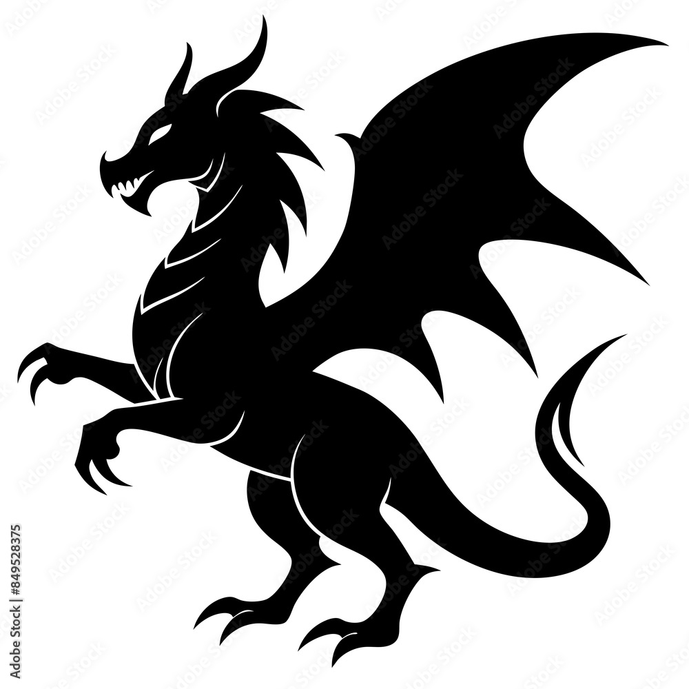 dragon silhouette vector illustration
dragon silhouette vector illustration