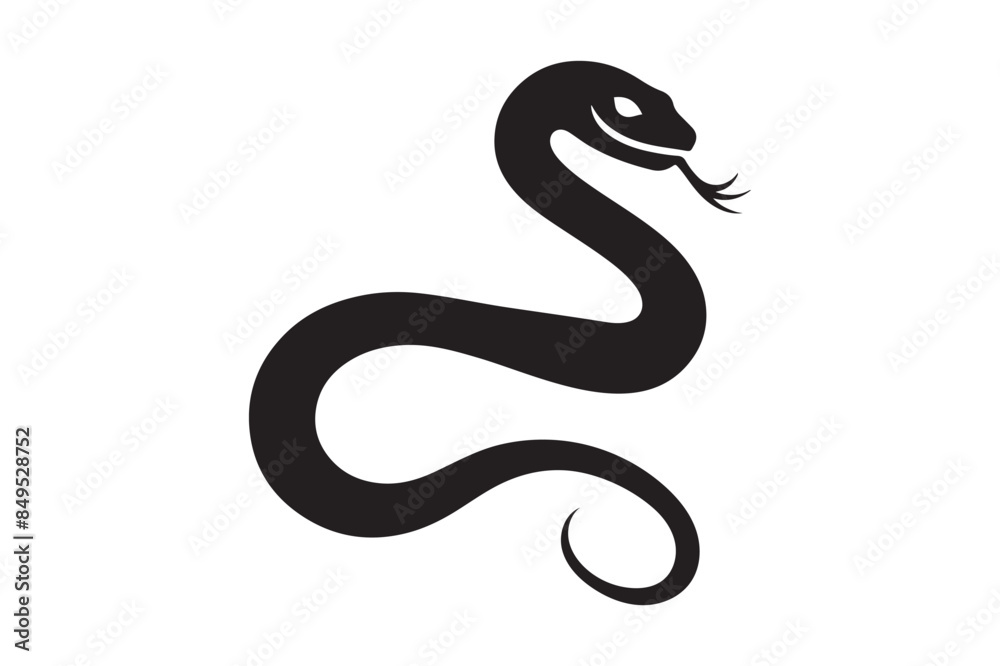 Snake Silhouette Vector Illustration Snake Silhouette Vector Illustration