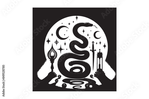 Snake Silhouette Vector Illustration