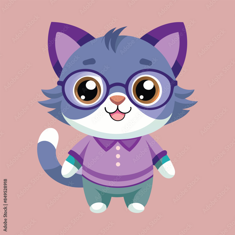 vector cat cartoon art illustration design.