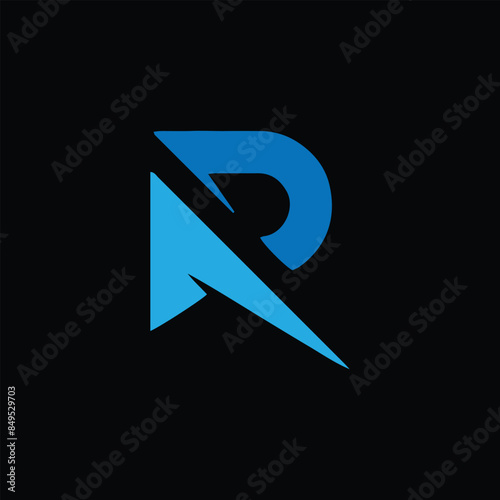 letter r text logo design vector