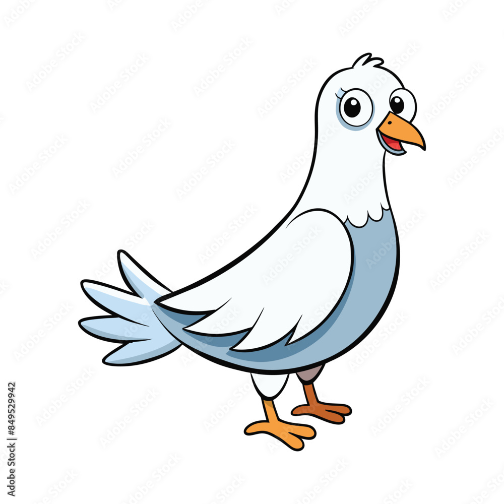 Obraz premium vector dove of peace art cartoon style