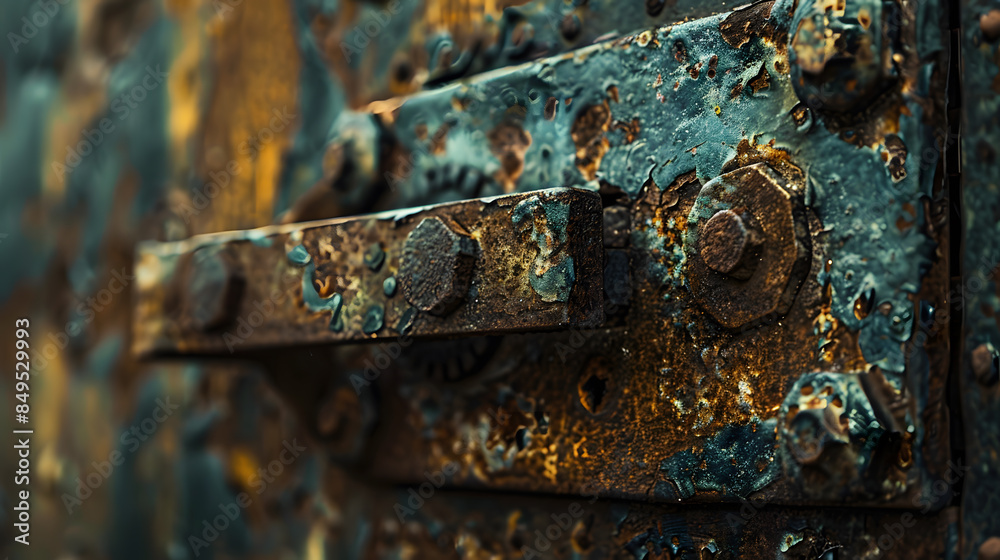 A rusted old lock with a keyhole A rusted old lock with a keyhole