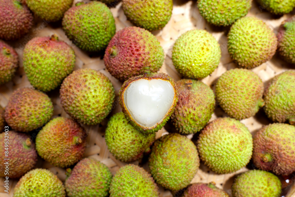 Fresh lychee fruit. Juicy exotic fruit. Fresh lychee fruit. Juicy exotic fruit.