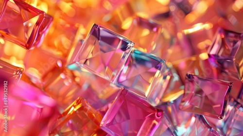 Close-up of crystal cubes © Alexandr