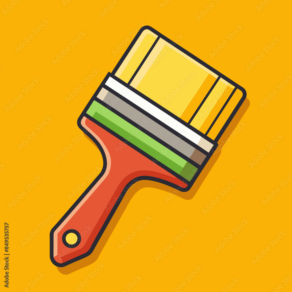 Obraz premium Paintbrush Vector Illustration Icon 