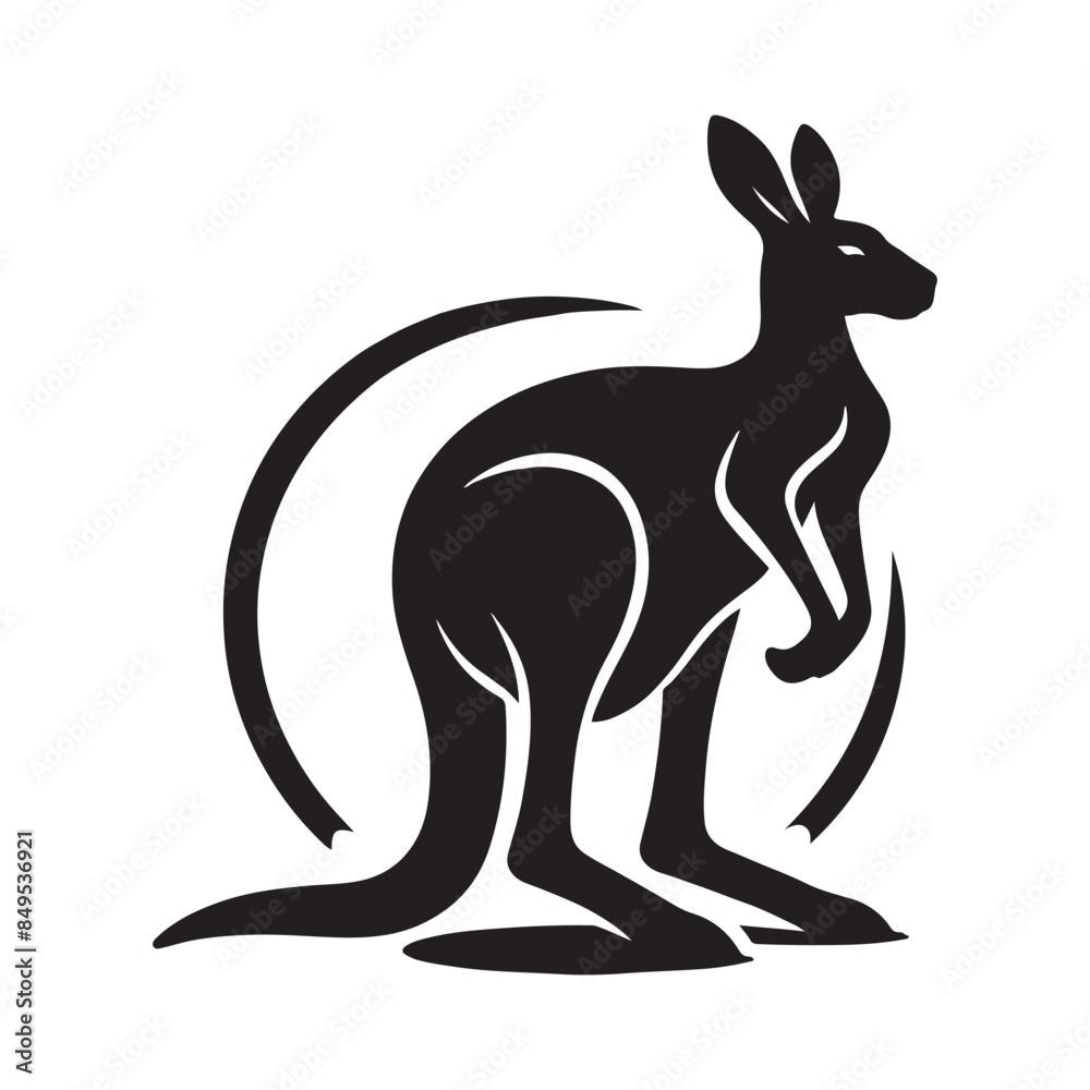 Kangaroo Silhouette Vector Art Illustration Kangaroo Silhouette Vector Art Illustration